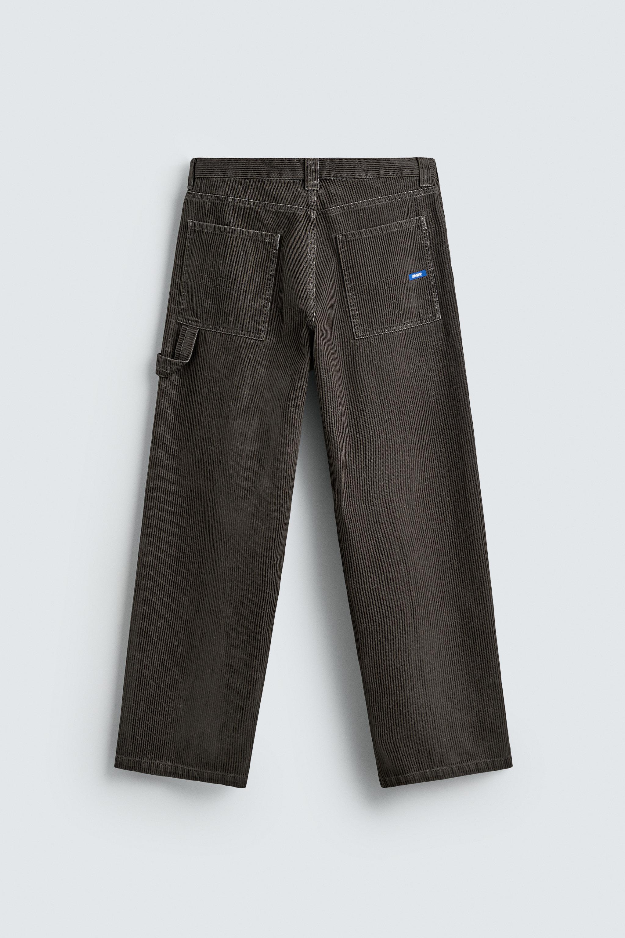 PANTALON RELAXED FIT RAYURES FLOQUÉES
